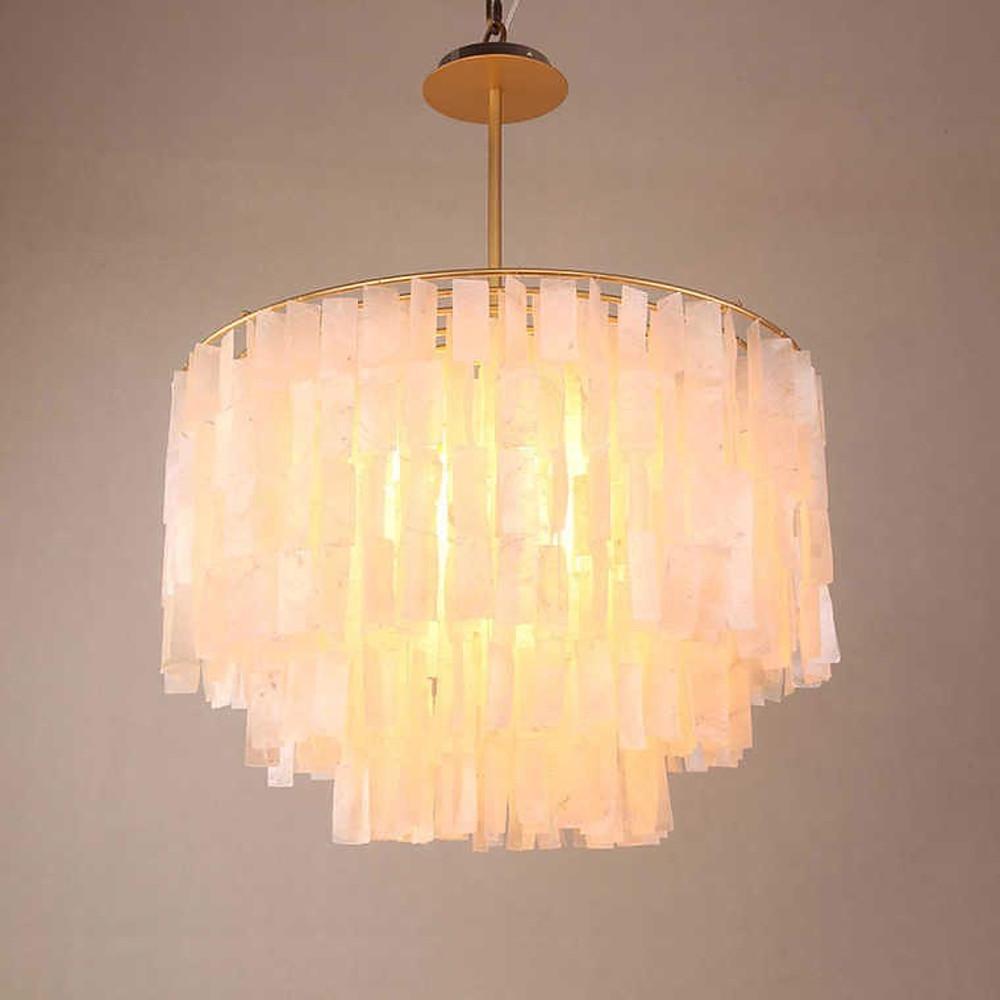 Capiz shell four-light chandelier, second product view