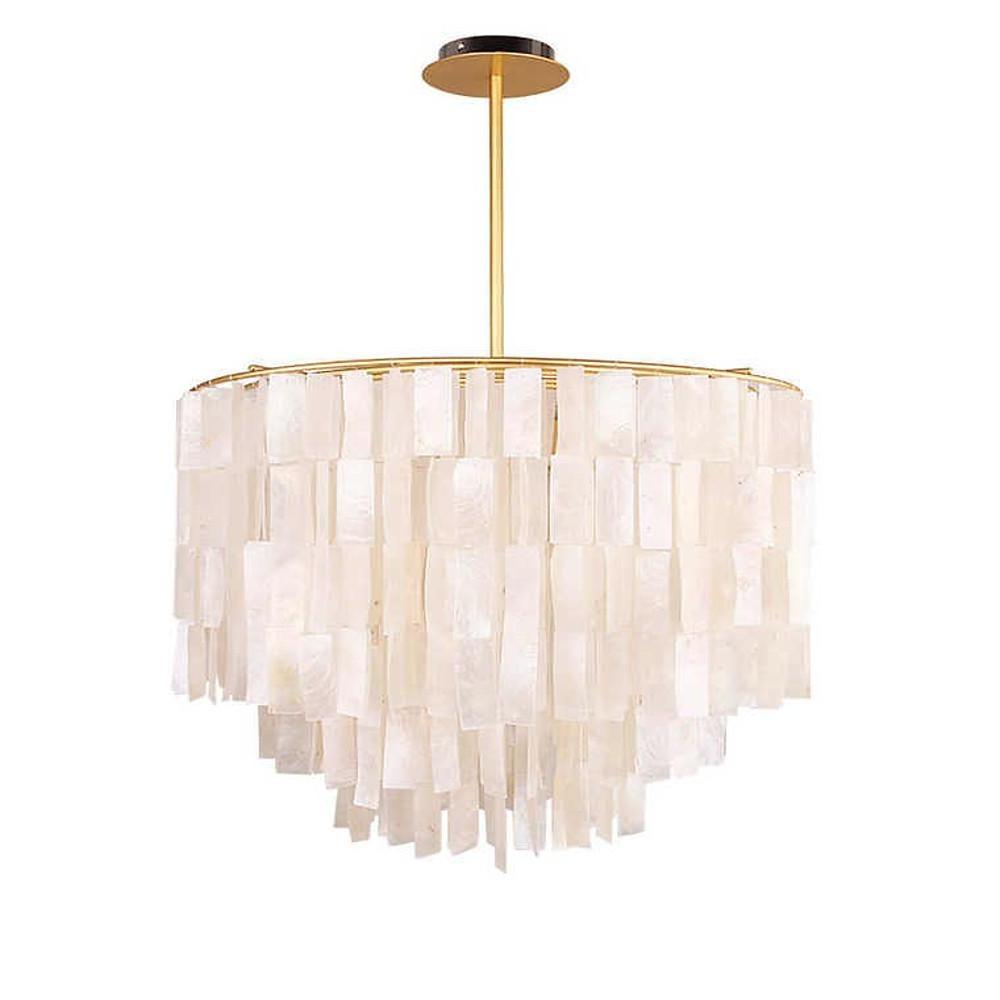 Capiz shell four-light chandelier, sixth product view