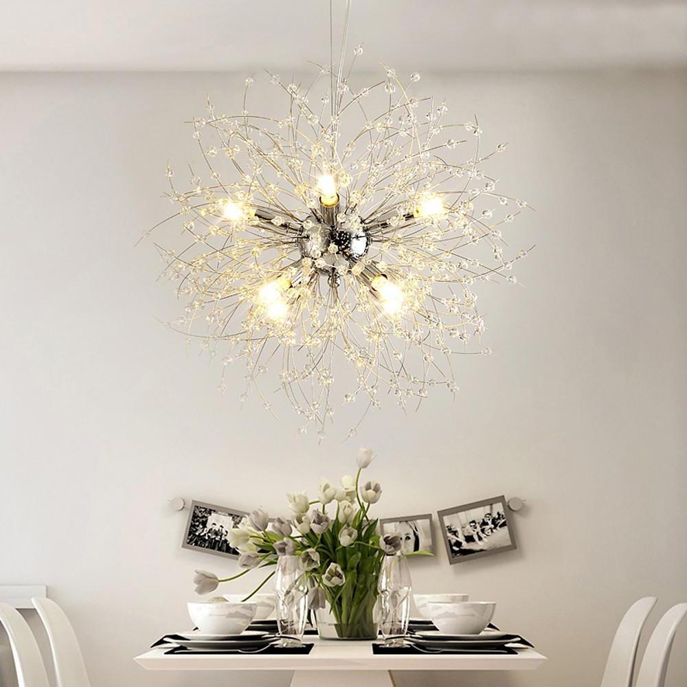 Electroplated metal globe sputnik chandelier, main product view