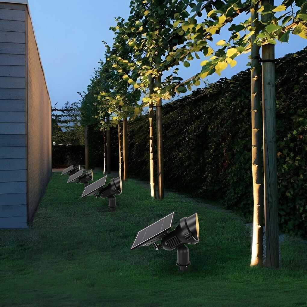 Solar Lawn Spot Light, Adjustable Aluminum Outdoor Spotlight for Trees and Garden Features, White, Warm White or RGB