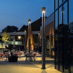 Black aluminum LED bollard path light column, fourth product view