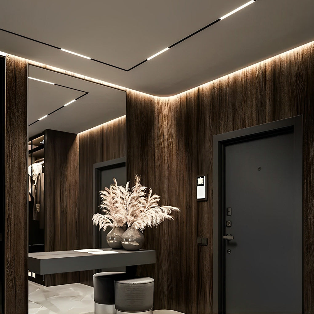Waterproof LED Strip Light, Recessed Aluminum Linear Light for Kitchen, Stairs and Outdoor Trim, Flicker-Free Glow