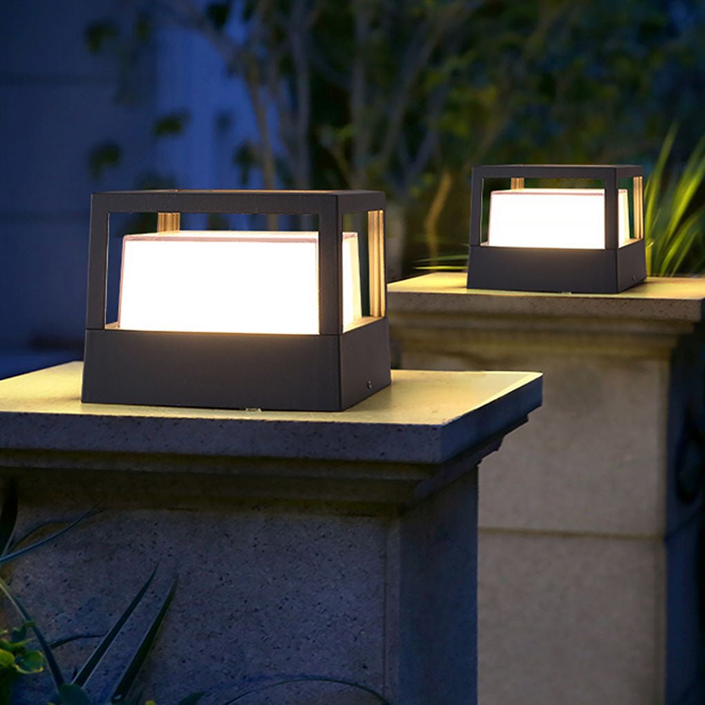 Double-layer lampshade post light shown from another angle