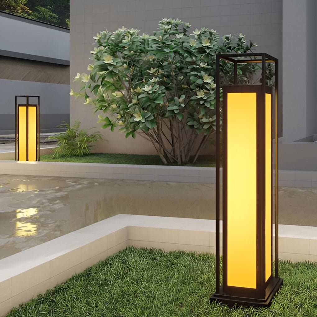 Outdoor Bollard Light, Stainless Steel Waterproof LED Lawn and Pathway Column Lamp, Four Heights for Layered Landscapes