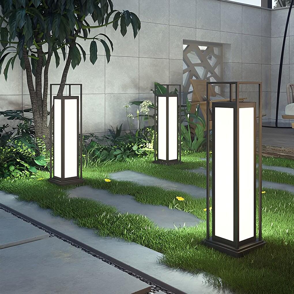 Outdoor Bollard Light, Stainless Steel Waterproof LED Lawn and Pathway Column Lamp, Four Heights for Layered Landscapes
