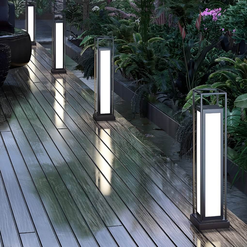 Outdoor Bollard Light, Stainless Steel Waterproof LED Lawn and Pathway Column Lamp, Four Heights for Layered Landscapes