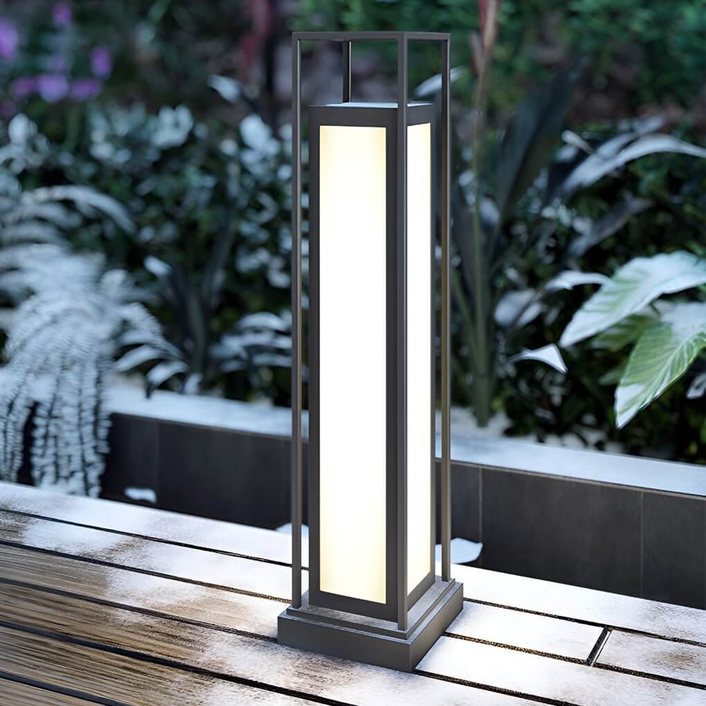 Outdoor Bollard Light, Stainless Steel Waterproof LED Lawn and Pathway Column Lamp, Four Heights for Layered Landscapes