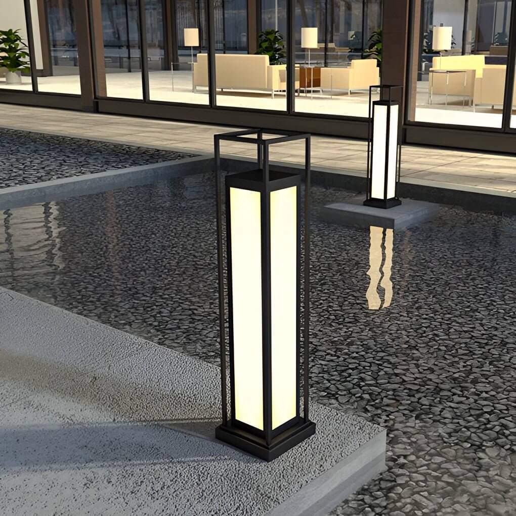 Outdoor Bollard Light, Stainless Steel Waterproof LED Lawn and Pathway Column Lamp, Four Heights for Layered Landscapes