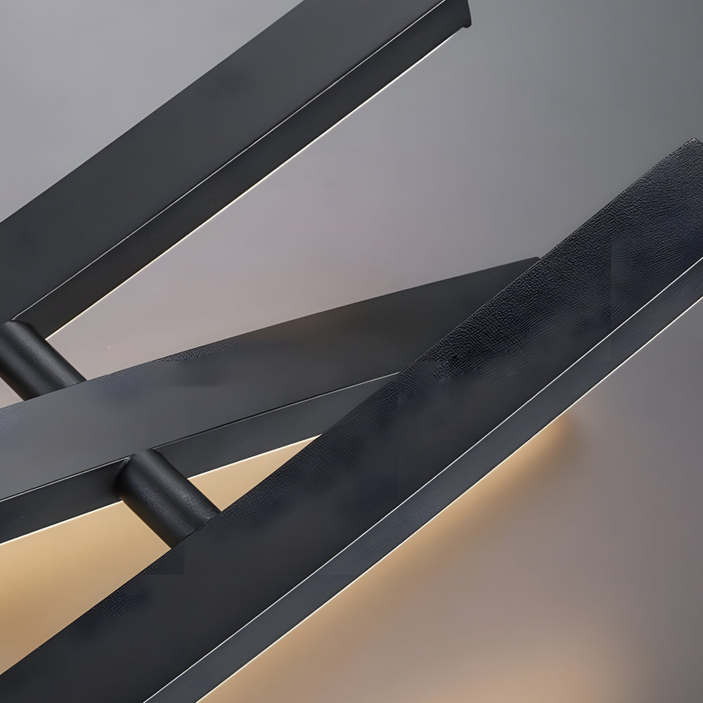 Detail of the aluminum frame of the wave pendant
