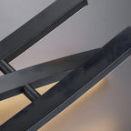 Detail of the aluminum frame of the wave pendant