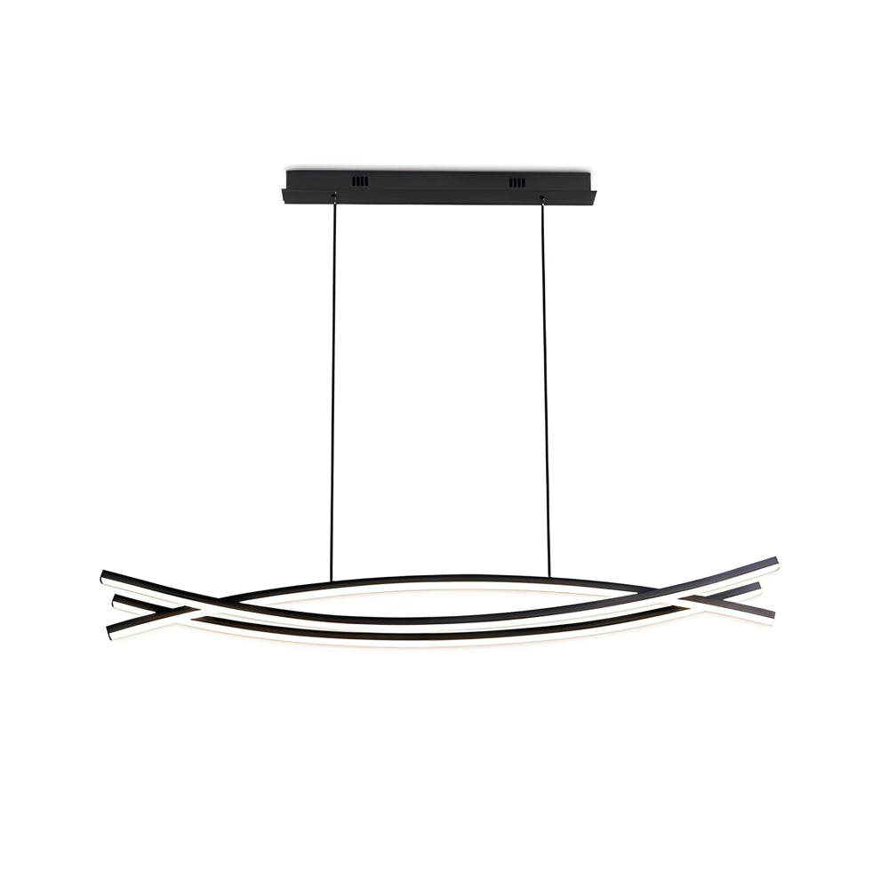 Wave pendant light shown isolated on a plain background