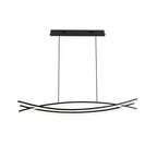 Wave pendant light shown isolated on a plain background