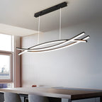Wave pendant light hanging in a modern apartment interior