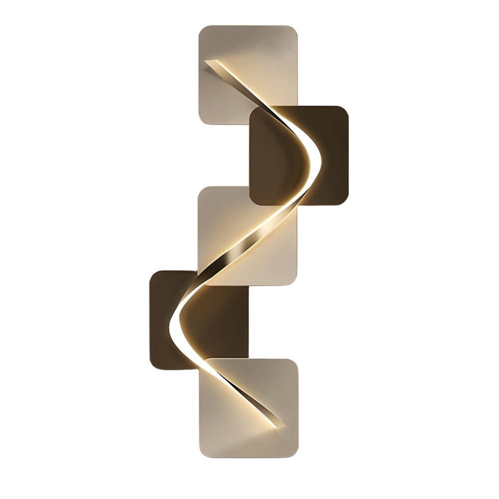 Wave Pattern Wall Sconce, Geometric Crystal Ceramic LED Art Light for Living Rooms and Bedrooms, USB-Powered Backlit Panel