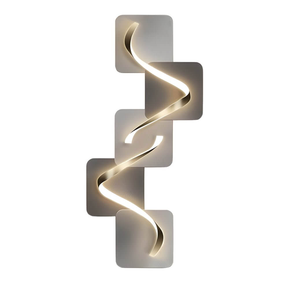 Wave Pattern Wall Sconce, Geometric Crystal Ceramic LED Art Light for Living Rooms and Bedrooms, USB-Powered Backlit Panel