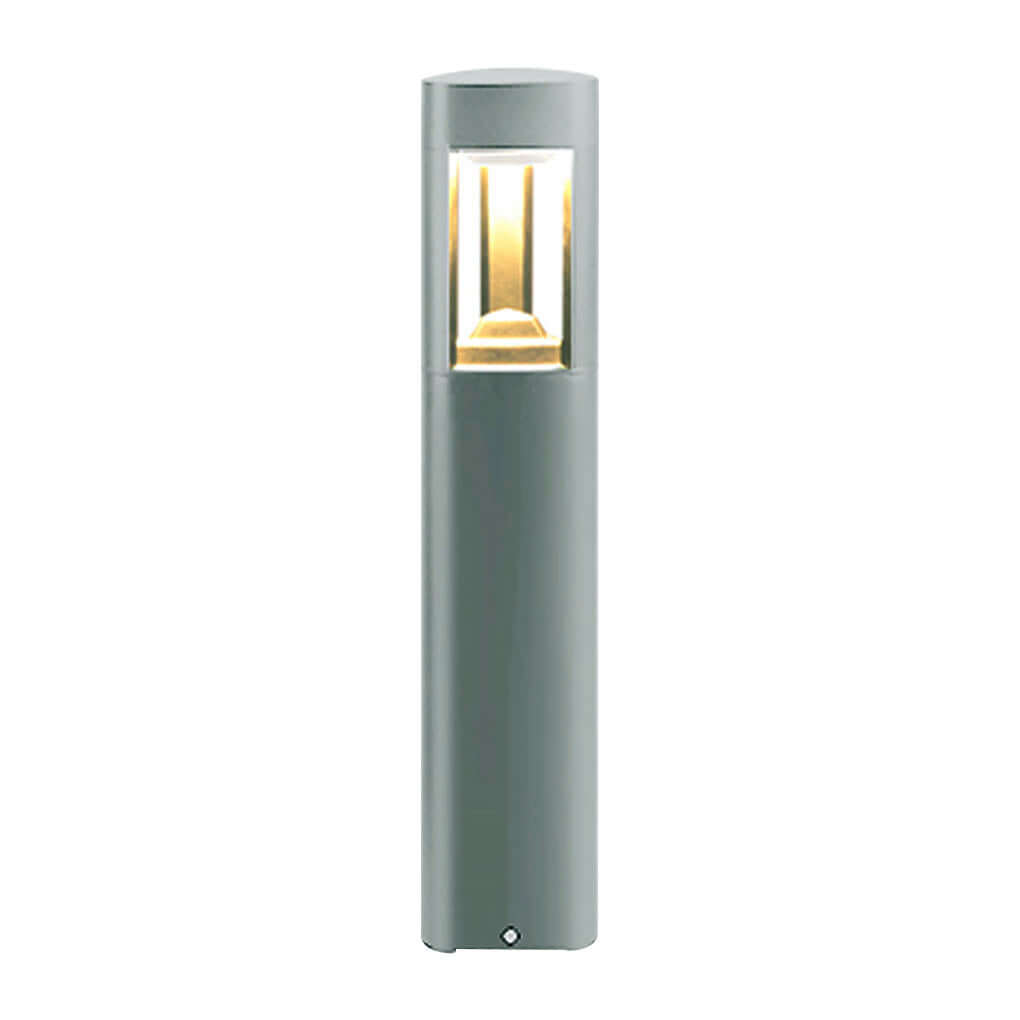Hollow Bollard Light, Aluminum Lattice LED Path Post Lamp for Driveways and Garden Walks, Solar or Hardwired Three-Sided Glow