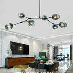Metal and glass globe sputnik chandelier, eighth product view