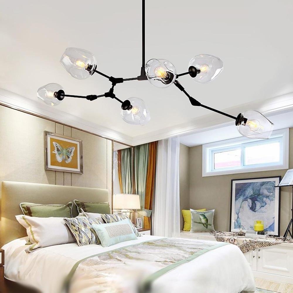 Metal and glass globe sputnik chandelier, sixth product view