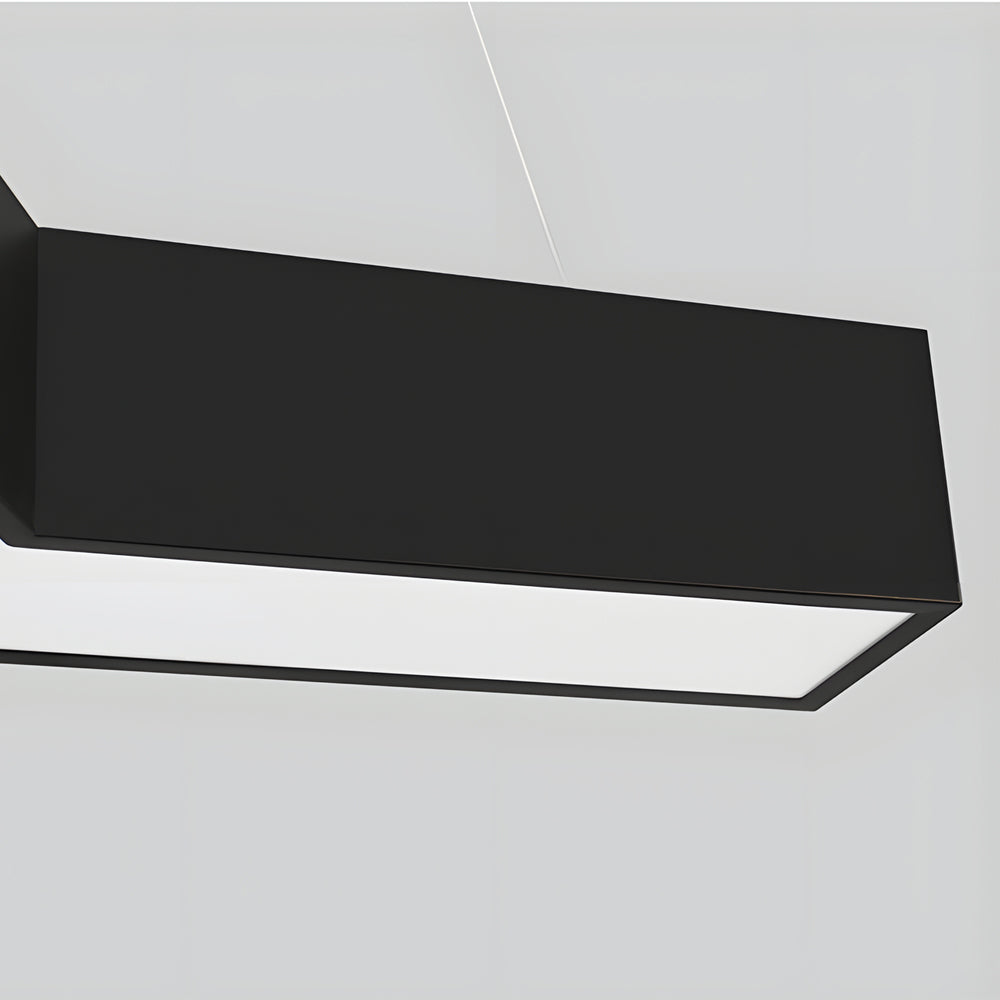 Y-shaped linear light shown in a black finish