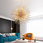 Multi-light globe pendant shown from another product angle