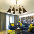 Electroplated metal eight-light Nordic chandelier, main product view