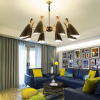 Electroplated metal eight-light Nordic chandelier, main product view