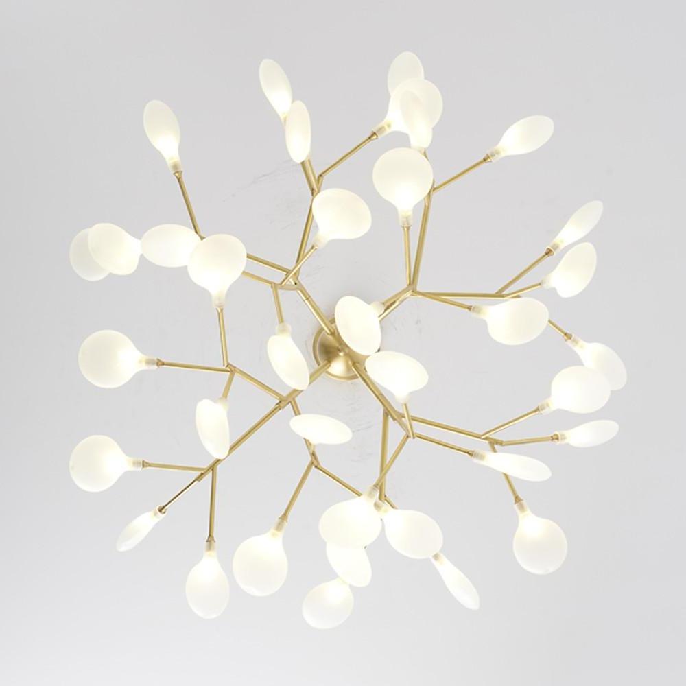 Copper and glass 45-light starburst chandelier, seventh view