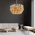Capiz shell four-light chandelier, main product view