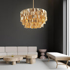 Capiz shell four-light chandelier, main product view